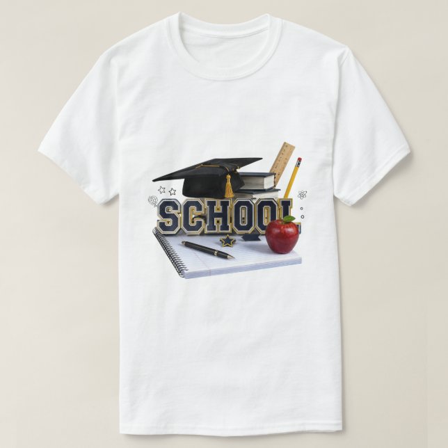 School Graphic T-Shirt | Back to School Student Te (Design Front)