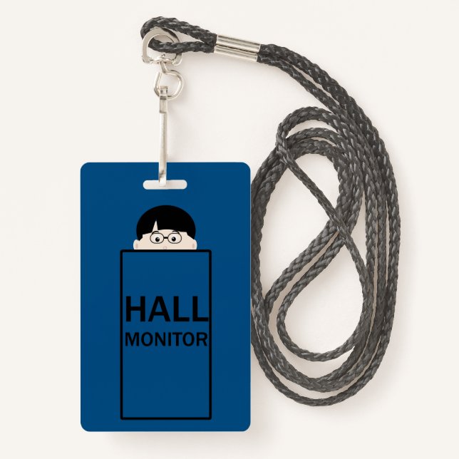 School Hall Monitor Badge (Front with Lanyard)