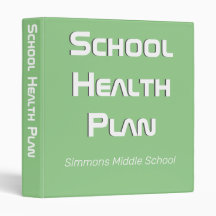 School Health Plan Binder Customizable