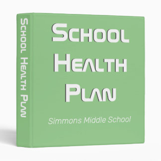 School Health Plan Binder Customizable