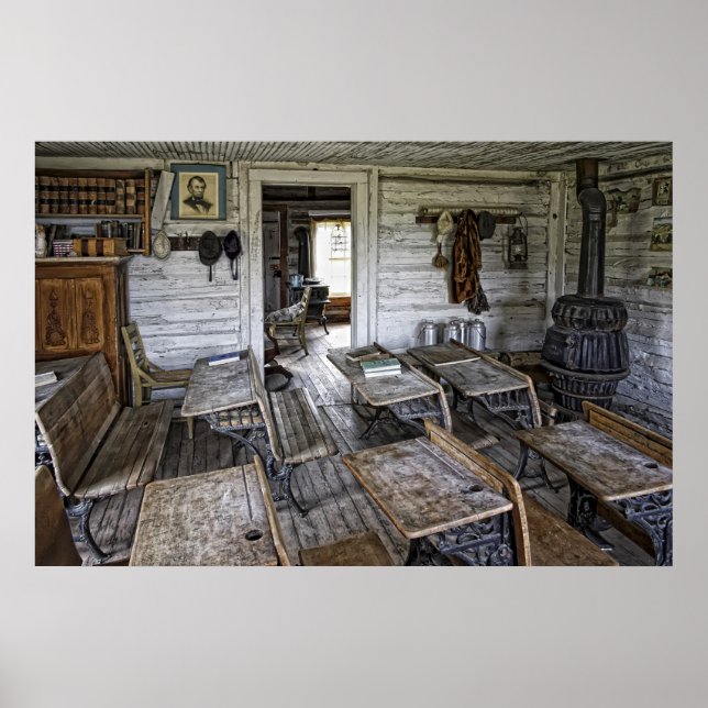 SCHOOL HOUSE MONTANA TERRITORY POSTER (Front)