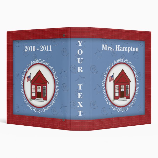 School House Personalized Photo Album Binder (Background)