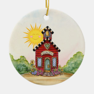 School House - SRF Ceramic Ornament