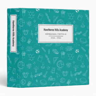 School Icons Homeschool Classroom Portfolio Binder