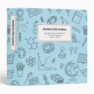 School Icons Homeschool Classroom Portfolio Binder