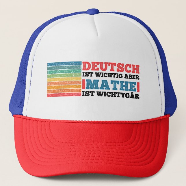 School Important But Math Is Important Trucker Hat (Front)