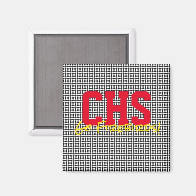 School INITIALS Sports Team NAME Fan Fun Magnet (Front/Back)