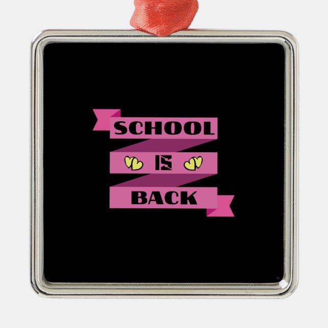 School Is Back Metal Ornament (Front)
