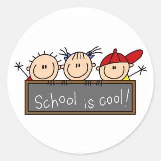 School is Cool Classic Round Sticker