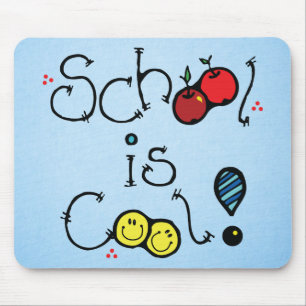 school is cool mouse pad