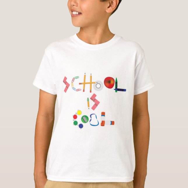 School is Cool on Boy's T-Shirt (Front)