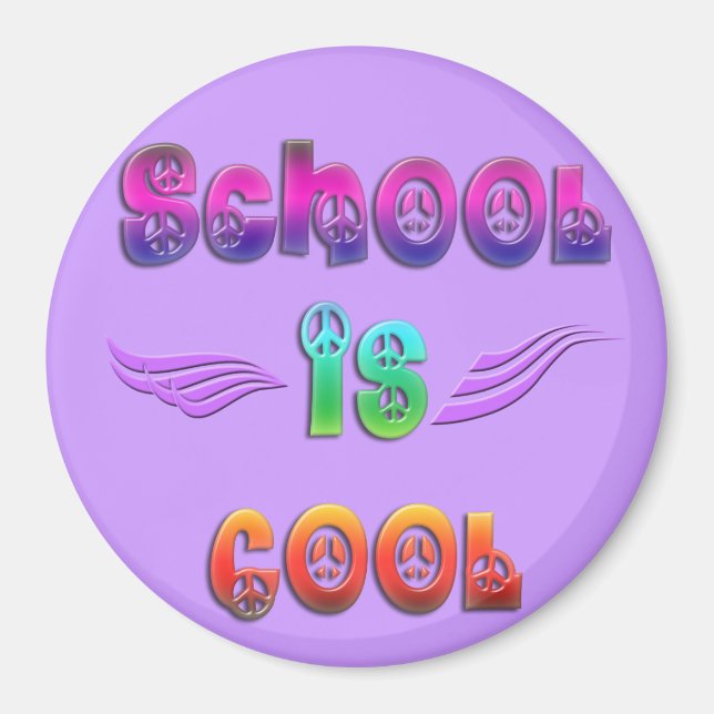 School is Cool - Peace Magnet (Front)