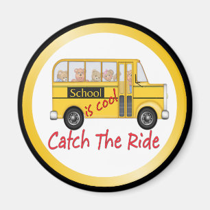 School is Cool School bus Magnet