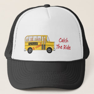 School is Cool School bus Trucker Hat