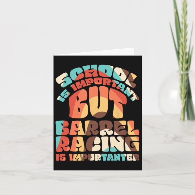 School Is Important But Rrel Racing Is Importanter Card (Front)