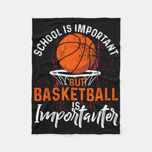 School Is Important But Sketll Is Importanter Sket Fleece Blanket (Front)