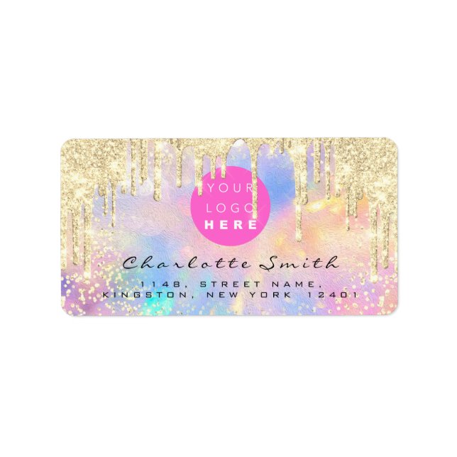 School Label Holograph Unicorn Online Logo Pink (Front)