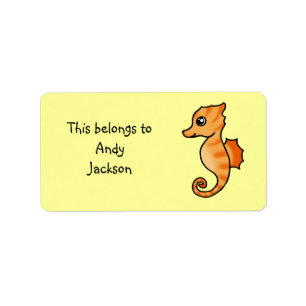School Labels ( seahorse )