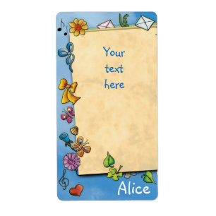 School Labels with your note