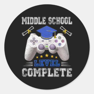 School Level Complete Cl Of 2024 Graduation  Classic Round Sticker