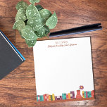 School Librarian Bookshelf Notepad<br><div class="desc">A cute little notepad for school librarians or teachers featuring a simple bookshelf . Personalize it with a name ,  school name and job title . 
© ArianeC Illustrations-All rights reserved</div>