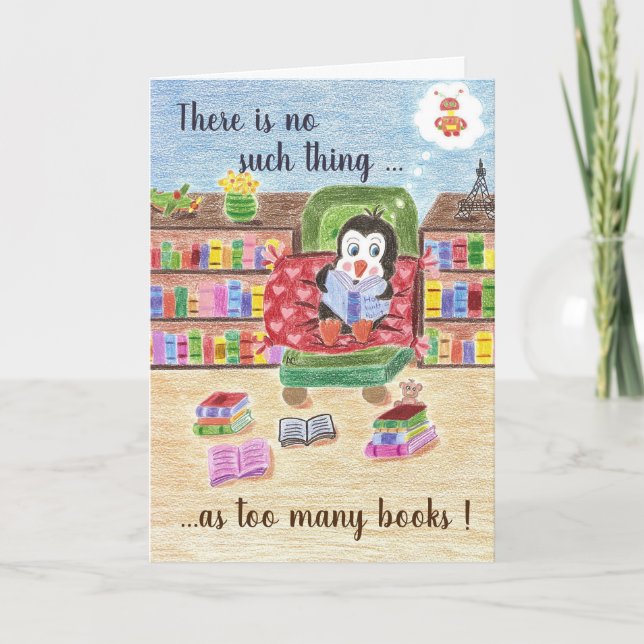 School librarian cute retirement greeting card (Front)