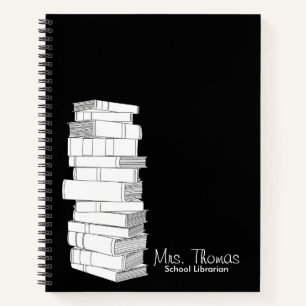 School Librarian Notebook (Black & White)