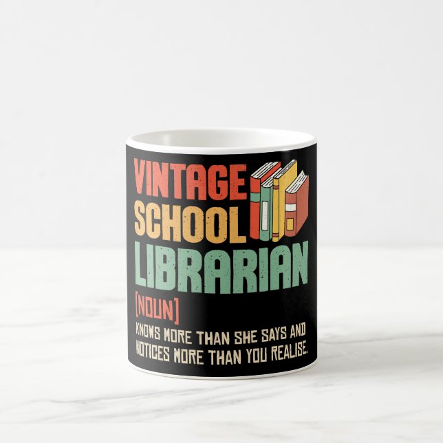 School Librarian Pronunciation Funny Coffee Mug (Center)