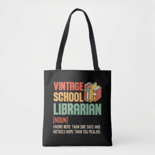 School Librarian Pronunciation Funny Tote Bag