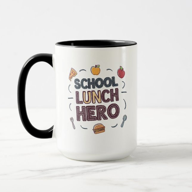 School Lunch Hero Mug (Left)