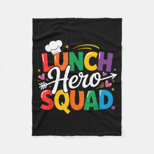 School Lunch Hero Squad Cafeteria Workers Crew Lad Fleece Blanket