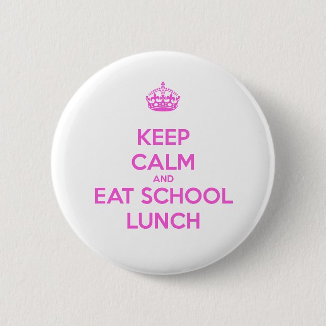 School Lunch Lady Loves Nutrition 2 Inch Round Button (Front)