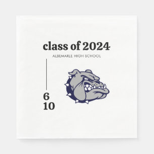 School Mascot Logo Graduation Party Napkin