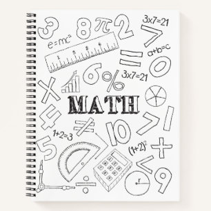 School Math Teacher Doodle Math Art Coloring Schoo Notebook