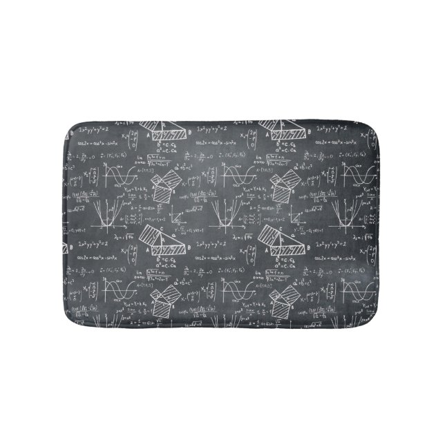 School Math Teacher Gift Nerdy Algebra Bath Mat (Front)