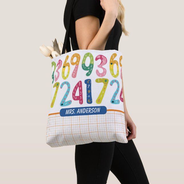 School Math Teacher Gift Tote Bag (Close Up)