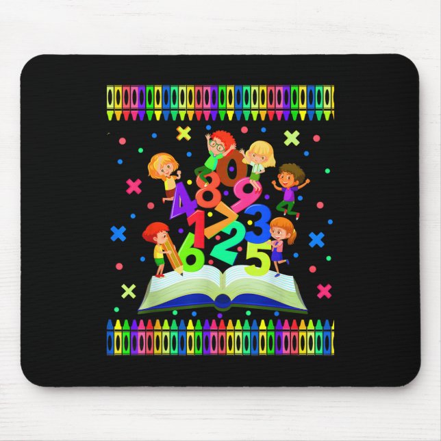 School Maths Day, Timetables, International Math O Mouse Pad (Front)