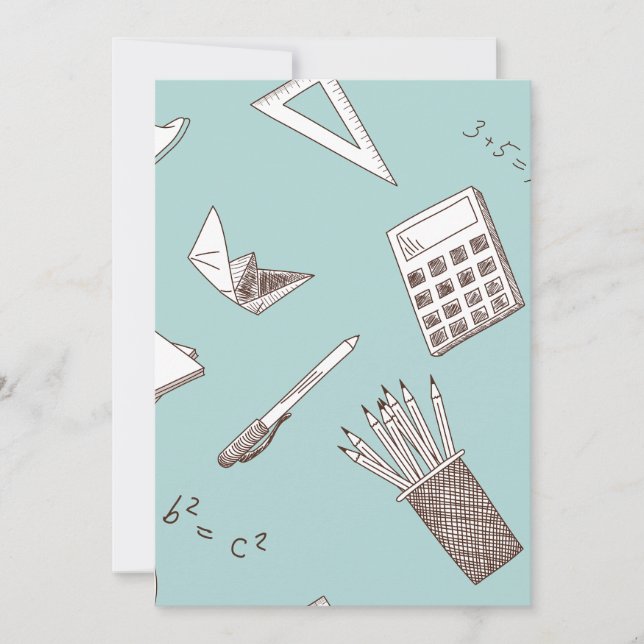 School Maths Invitation (Front)