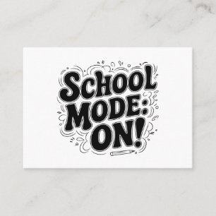 School Mode: ON! ,Vintage-Inspired Design Business Card