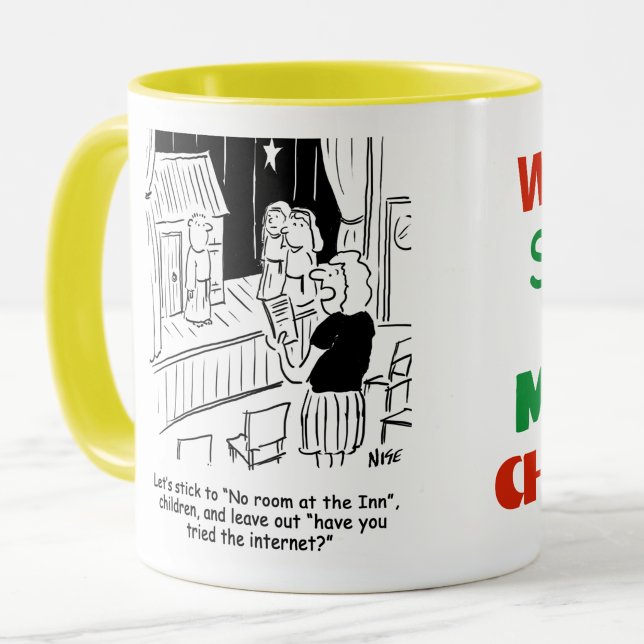 School Nativity Play Rehearsal Mug (Nativity Play Cartoon)
