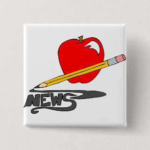 School Newsletter 2 Inch Square Button