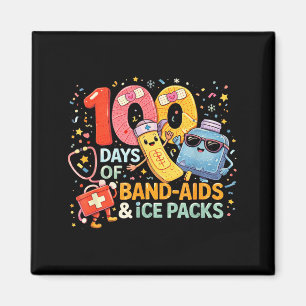 School nurse 100 days band aids ice packs 100 days magnet