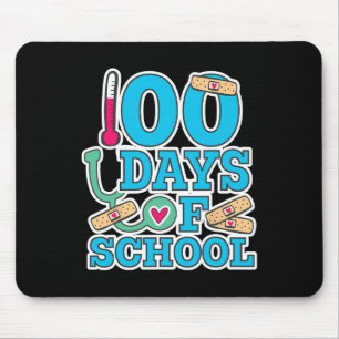 School Nurse 100 Days Of School  Mouse Pad