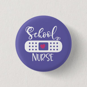 School Nurse 1 Inch Round Button