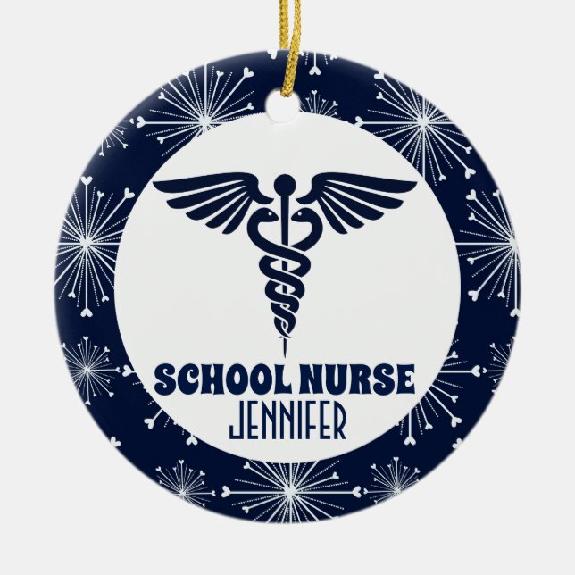 School Nurse Appreciation Gift Ceramic Ornament (Front)