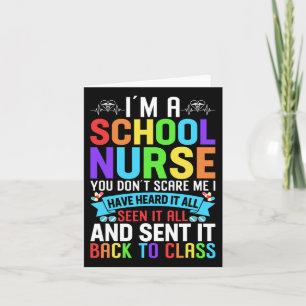 School Nurse Appreciation Nursing Elementary Schoo Card