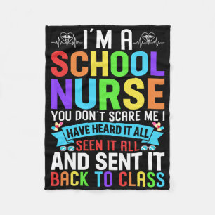 School Nurse Appreciation Nursing Elementary Schoo Fleece Blanket