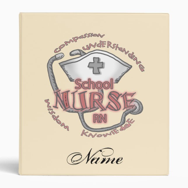 School Nurse Axiom custom name Binder (Front)