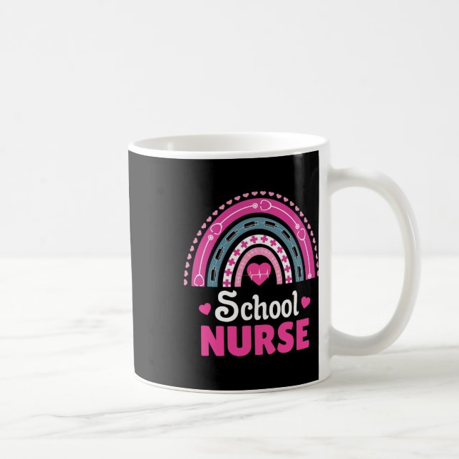 School Nurse Boho Rainbow  Coffee Mug (Right)