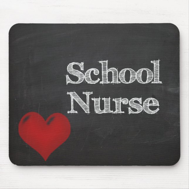 school nurse chalkboard mousepad (Front)